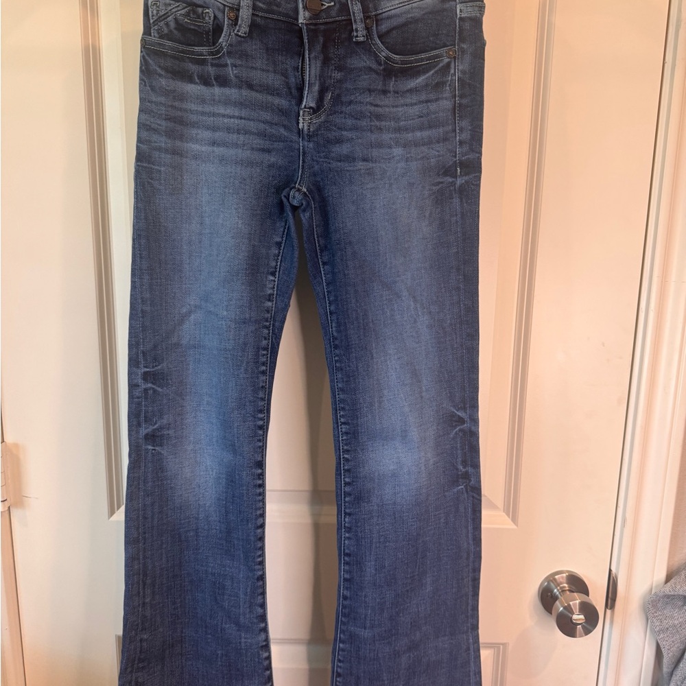 Buckle Blue Boot Cut Jeans with Classic Fading